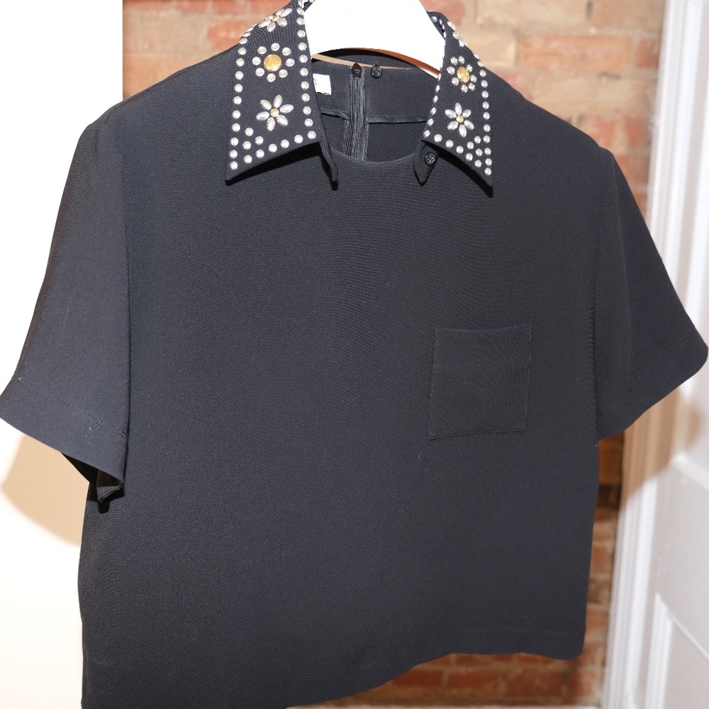 MOSCHINO Cheap & Chic Collared Top - Picture 2 of 6